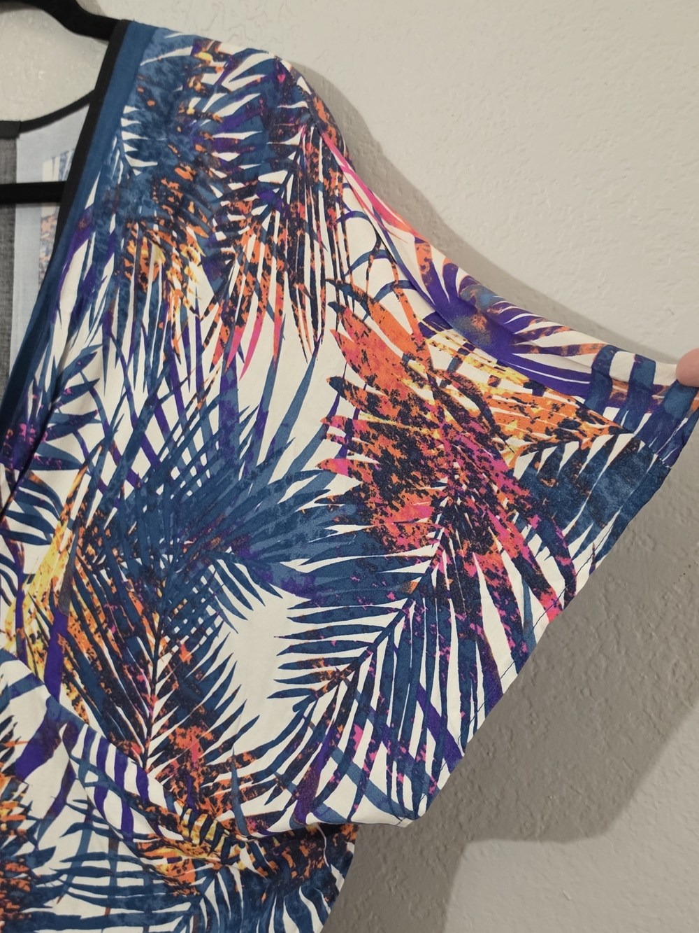 Forever 21 Swim Cover Up Tropical Palm Leaf Print Oversized Womens Small - Picture 5 of 8